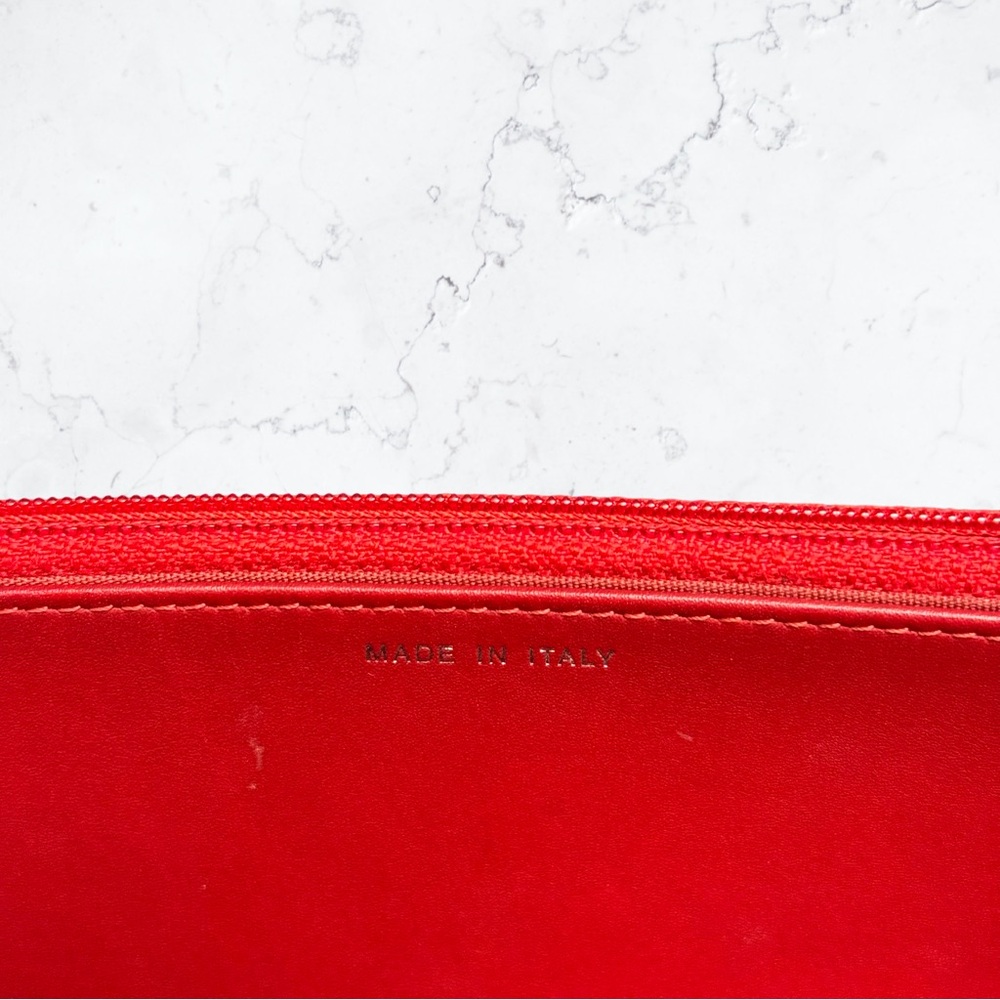Chanel Patent Quilted Brilliant Wallet On Chain WOC Red - Picture 10 of 12